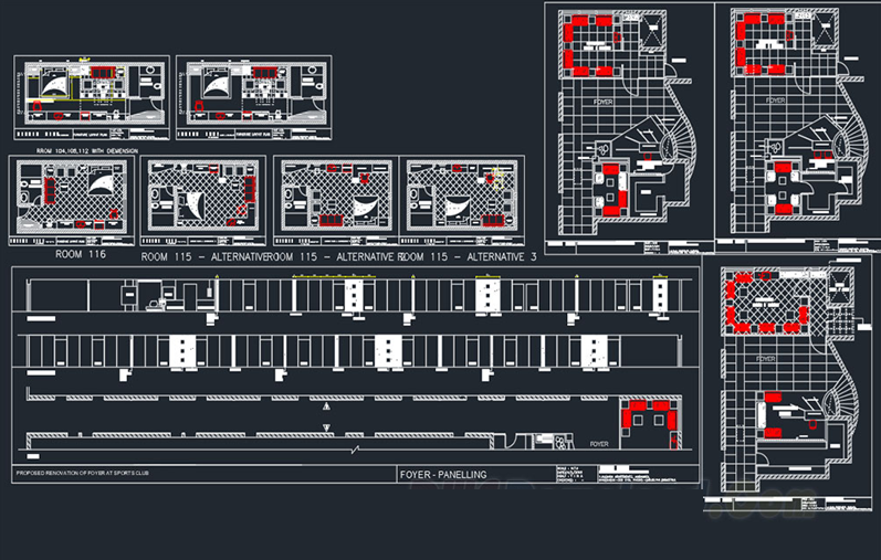 دانلود فایل اتوکد پروژه معماری هتل و مرکز ورزشی با فرمت DWG برای نرم‌افزار AutoCAD | Hotel Sport Center Free DWG Architectural Project